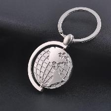 World Globe Keychain (Rotating Earth) wholesale, custom printed logo