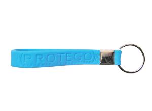 Debossed  Silicone Wristband Key Ring wholesale, custom logo printed