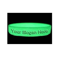 Debossed Glow In the Dark Bracelets wholesale, custom printed logo