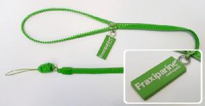 zipper lanyard with a custom PVC logo pull wholesale, custom printed logo