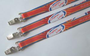 Multicolor Lanyard with Bulldog Clip, heat transfer ( 2 x 90 cm) wholesale, custom logo printed