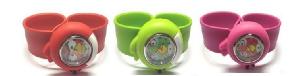 Silicone slap watch with round bird design wholesale, custom printed logo