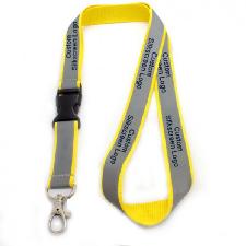 Reflective Lanyard with quick release buckle, lobster claw hook wholesale, custom printed logo