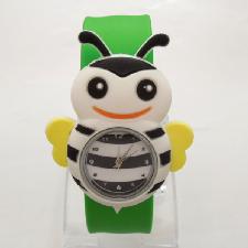 Silicone slap watch with bee design wholesale, custom printed logo