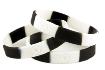 Zebra-Stripe Silicone Bracelets, Custom 2 Color Mix Silicone Wristband