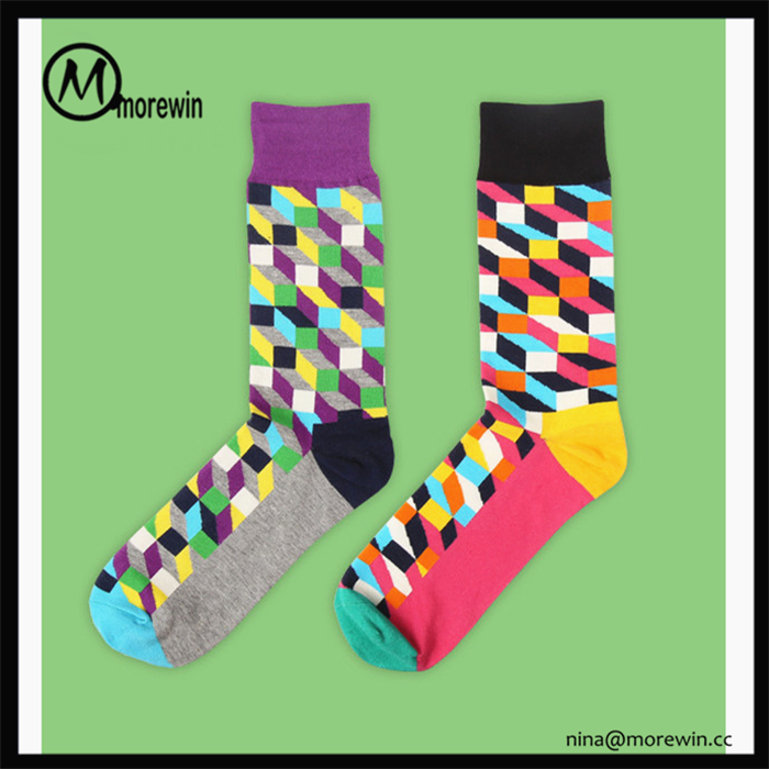 Morewin Fashion Men Muti-colour Dress Socks