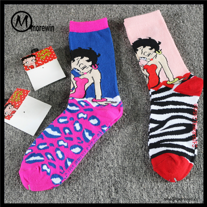 Morewin Cartoon Tube Socks For Girls