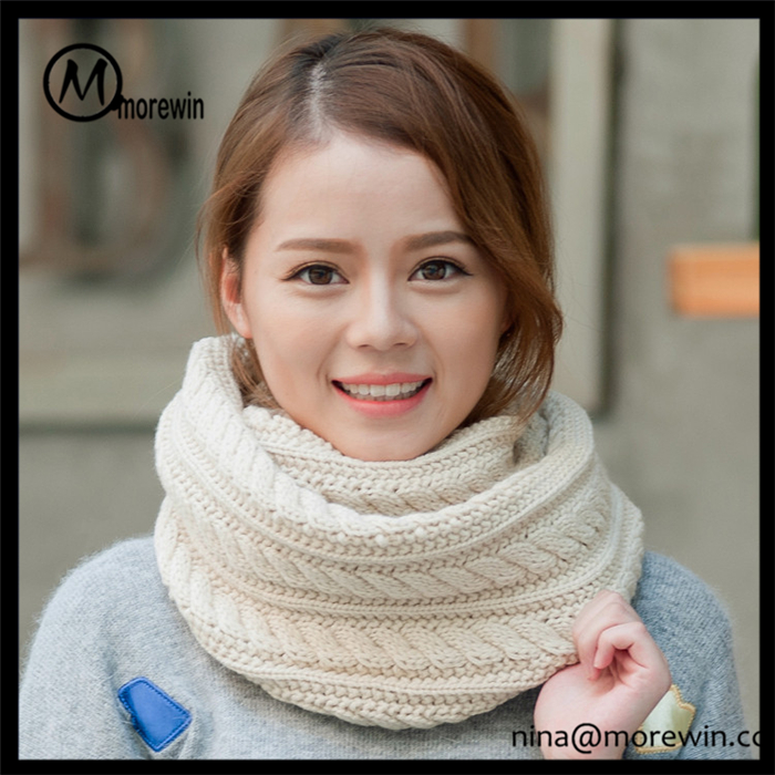 Morewin Ladies Warm Neck Winter Scarves Knitted Infinity Circle Loop Sca