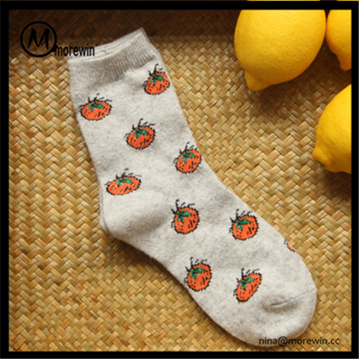 Morewin Fruit Pattern Fashion Socks Women