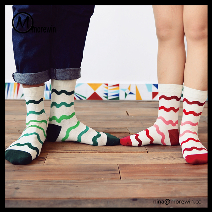 Morewin Colorful Striped Tube Dress Socks For Women And Man