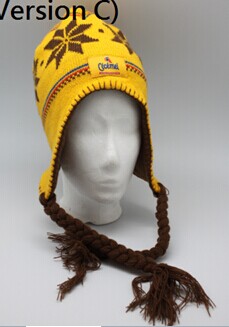 Yhao Customized Acrylic Double Layer Beanie Hat With Plaits