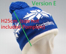 Yhao Customized Doubel Layer Beanie Hat With Pompom