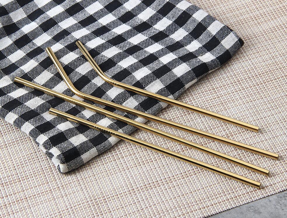 4 Stainless Steel Straws With Carry Bag