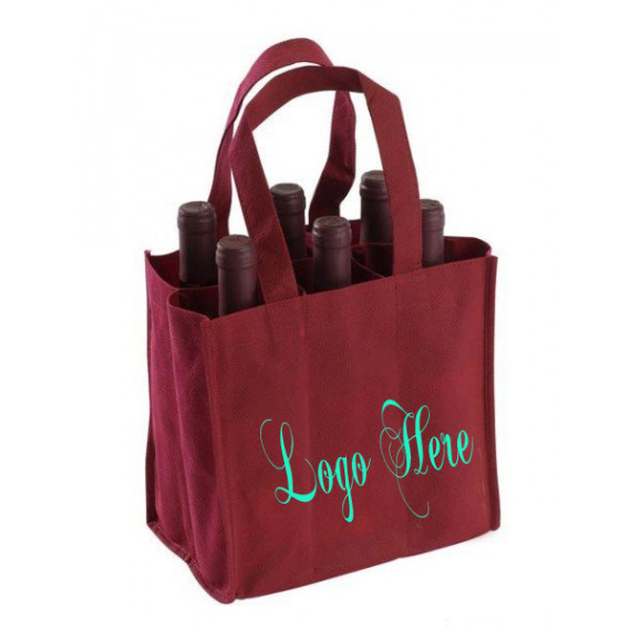 Bottle Bag, Carrier Bag with Partitions, Wine Bottle Gift Bag