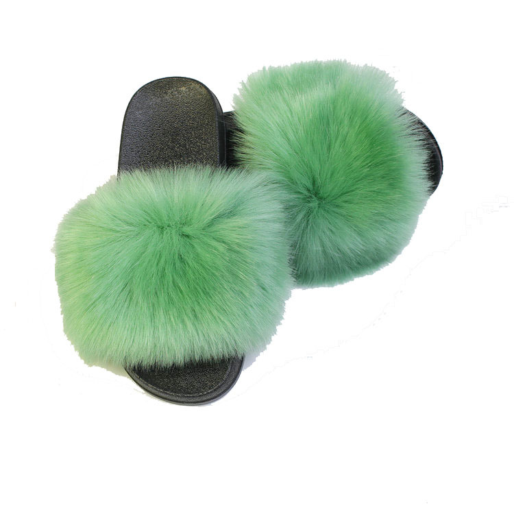 Base Designer Fur Strapped Slides - SHOE BARGAIN WAREHOUSE  (WWW.SBWSHOES.COM)