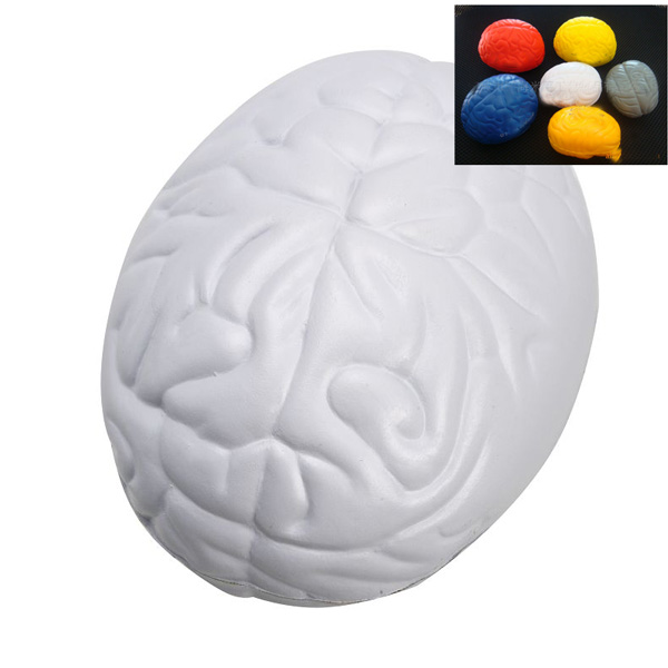 Brain Stress Squeeze Ball With Pad Printing