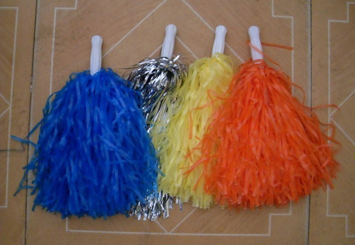 Plastic Fringed Cheerleader Pom Poms