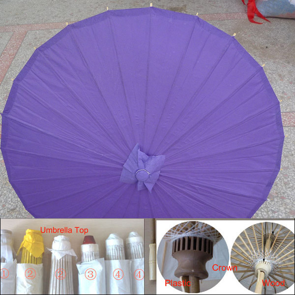 Purple Paper Parasol, Asian Oriental Umbrella