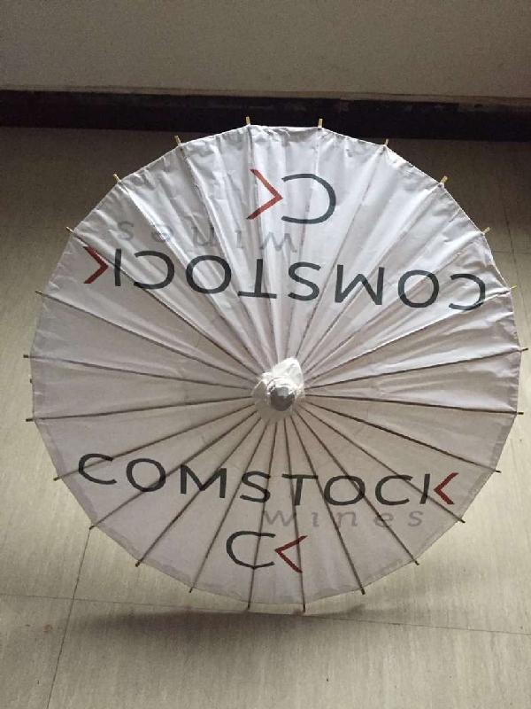 28" Dia White Paper Parasol With Custom Logo For MOQ 30