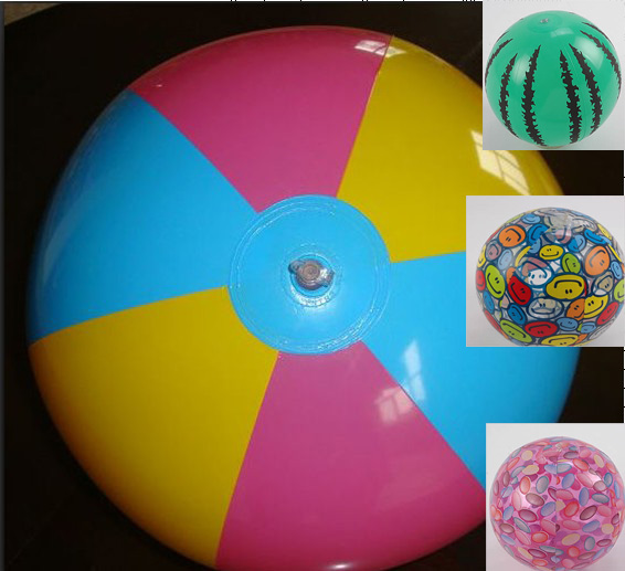 Deflated 16", Inflated 12" Beach Ball, 15mm Thickness, Normal Material