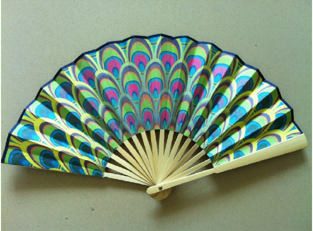 Cloth Folding Fans With Bamboo Ribs