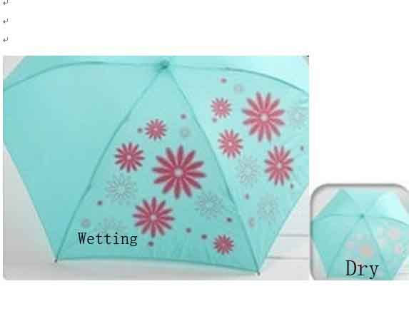 Magic Umbrella, Print Color Changed When Wetting 