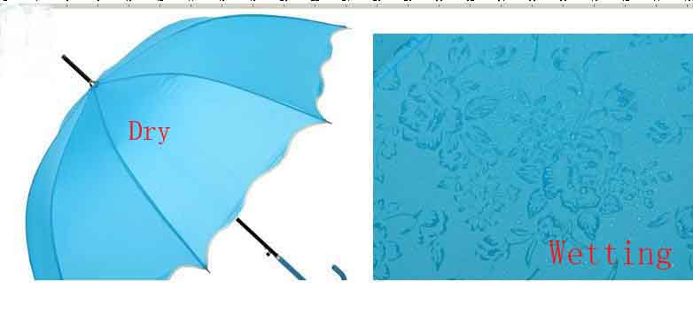 Changeble Umbrella, Water Active Imprint Umbrella 