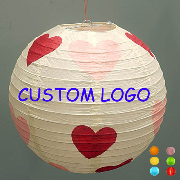 12" Round Paper Lantern With Custom Design