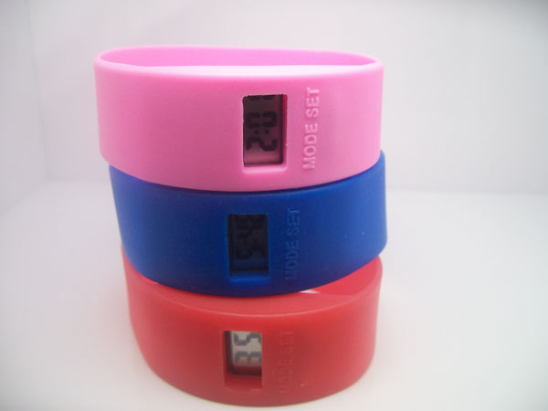 Wide Band Silicone Watch