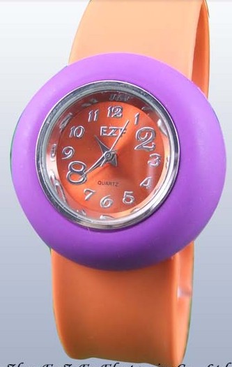 Silicone Slap Watch With Lady Design