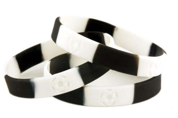 Black Custom Wristbands  Debossed Silicone Bracelets