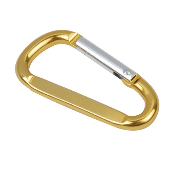 Aluminum Carabiner Clip - Flat D Shaped, Small 2.3 Inch (6 Cm) -  Advertising Products