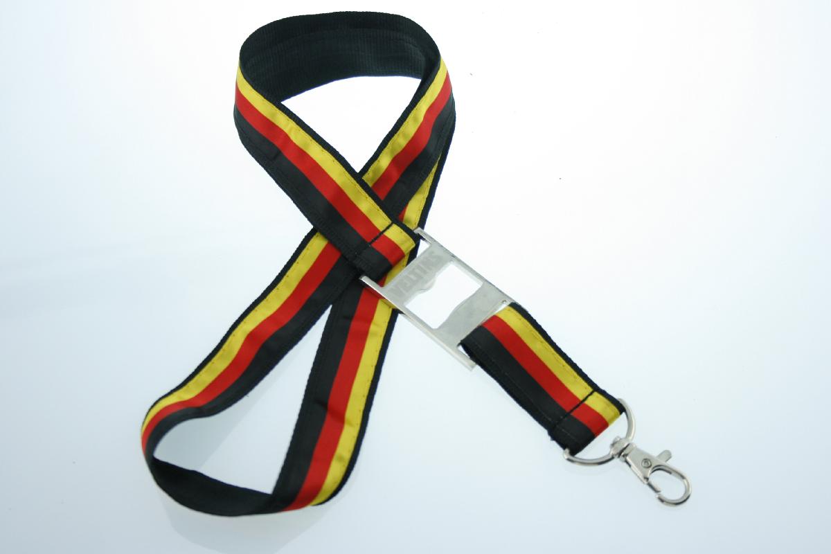 Double Layer Satin Lanyard With Bottle Opener