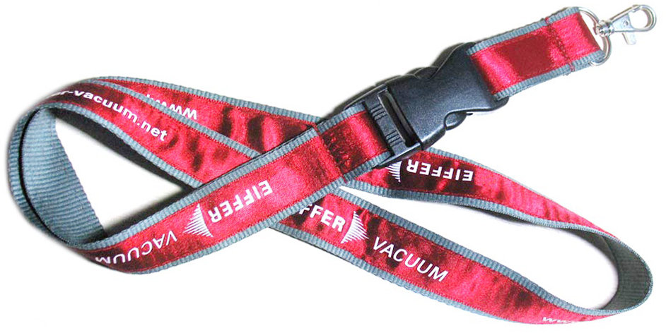 Double Layer Satin Lanyard With Release Buckle