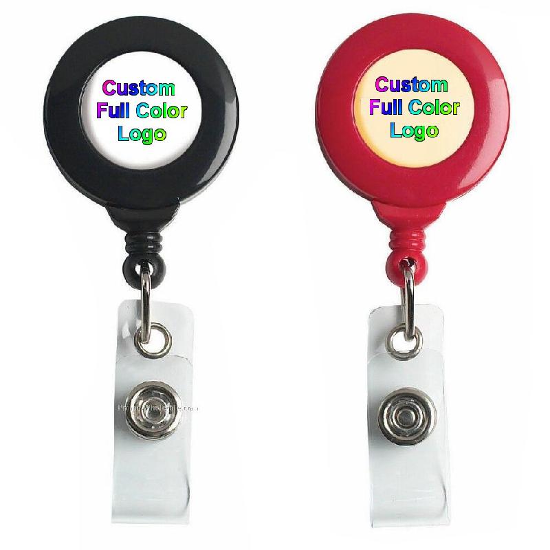 Retractable Badge Reel With Epoxy Dome Label