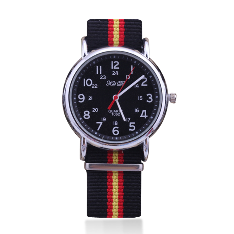 Nato Strap Watch With Black Face Dial