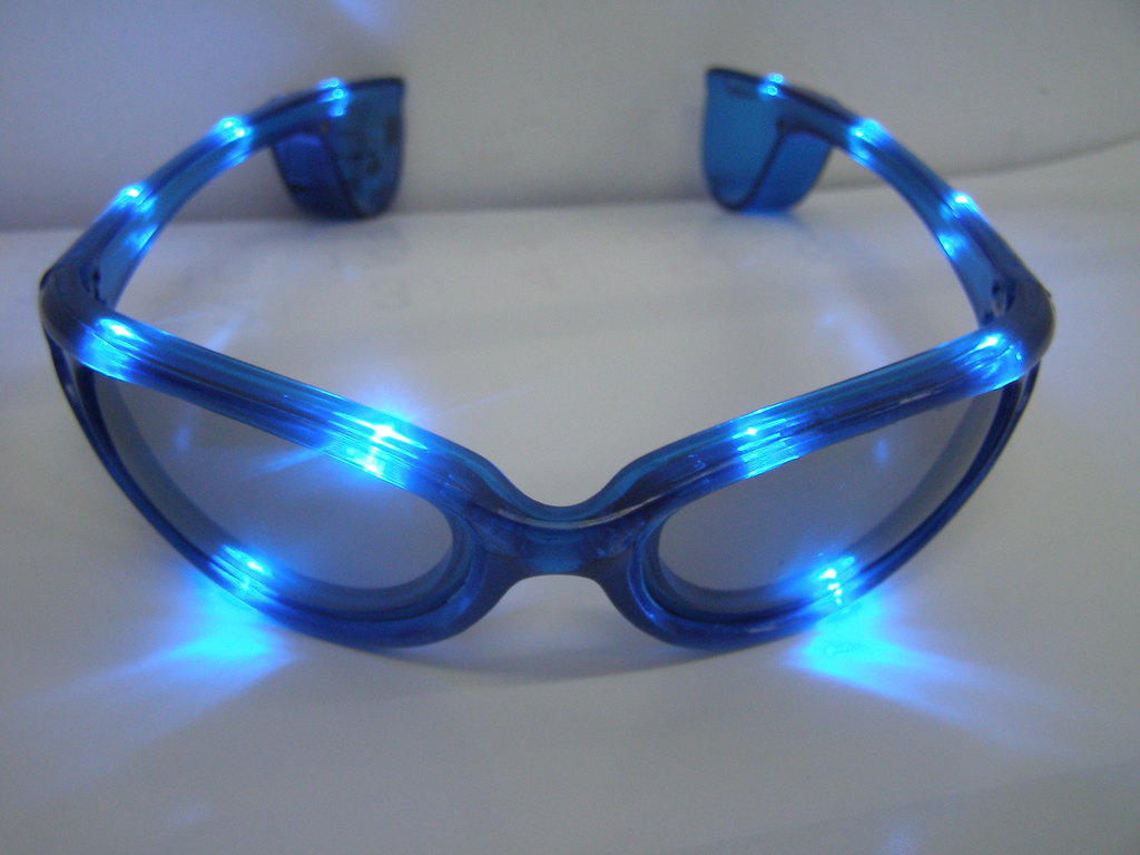 Light Up Shutters Sunglasses, Flashing LED Sunglasses