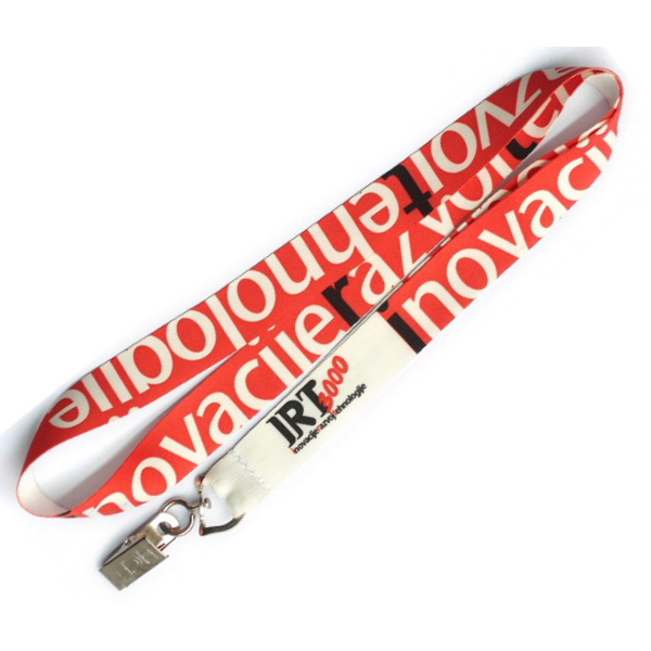 3/4" Custom Full Color Printing Lanyard With Bulldog Clip