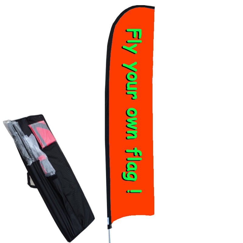 15' Custom Full Color Advertising Feather Flag Kit