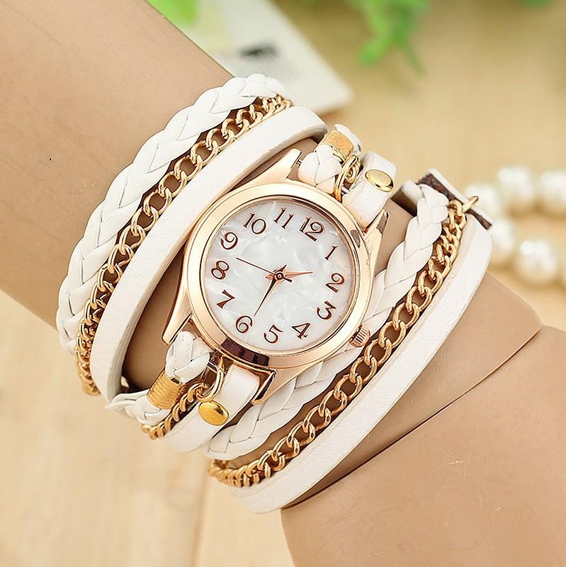 Women's Leather Wrap Around Watch