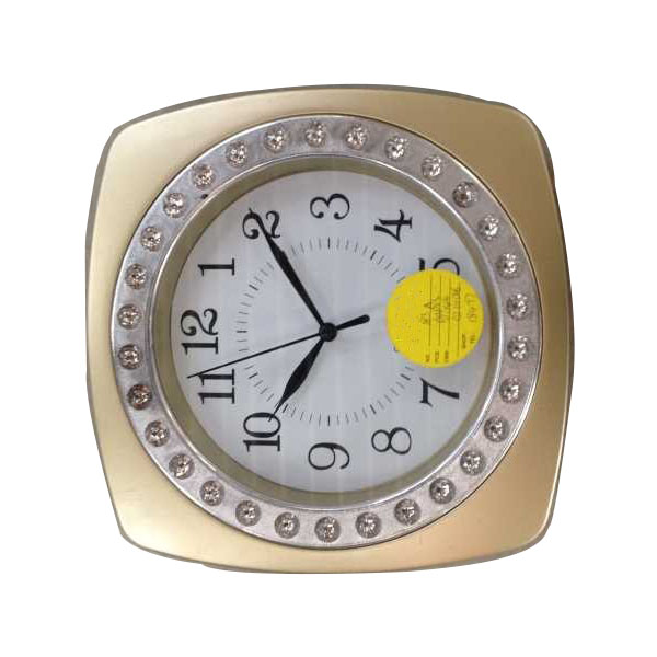 Square With Decoration Wall Clock 