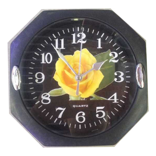 Rose Octagon Wall Clock 