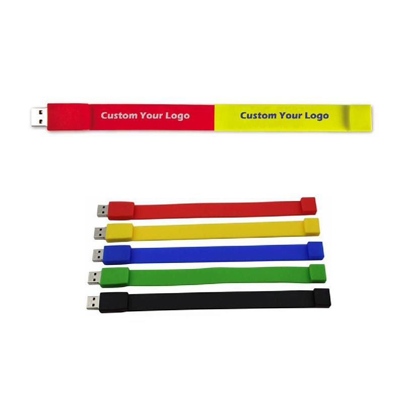 16GB Silicone USB Flash Drive Wristband 