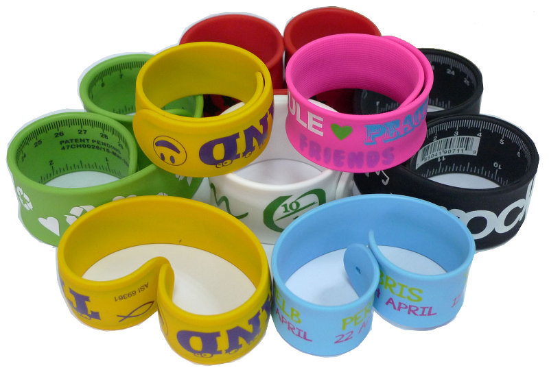 Factory Price Custom Cartoon Logo Printed Silicone Soft PVC Bicycle Sport Ruler  Slap Wristband Small Capsules Toys Glow in Dark Reflective Slap Snap  Bracelet - China Slap Bracelet and Slap Wristband price |