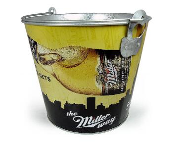 5 QT Galvanize Bucket With Bottle Opener