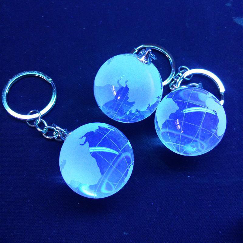 Crystal Globe Keychain