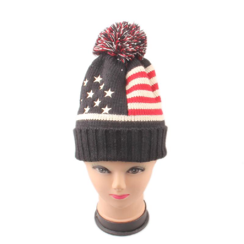 Yhao Wholesale Knitted Pure Color Acrylic Beanie Hats