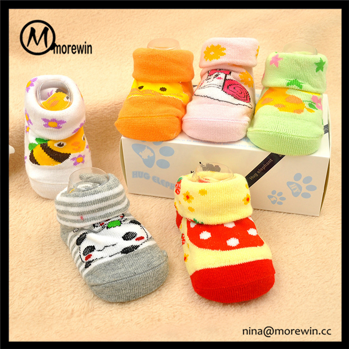 Morewin Cute Animal Flanging Baby Socks With Terry Inside