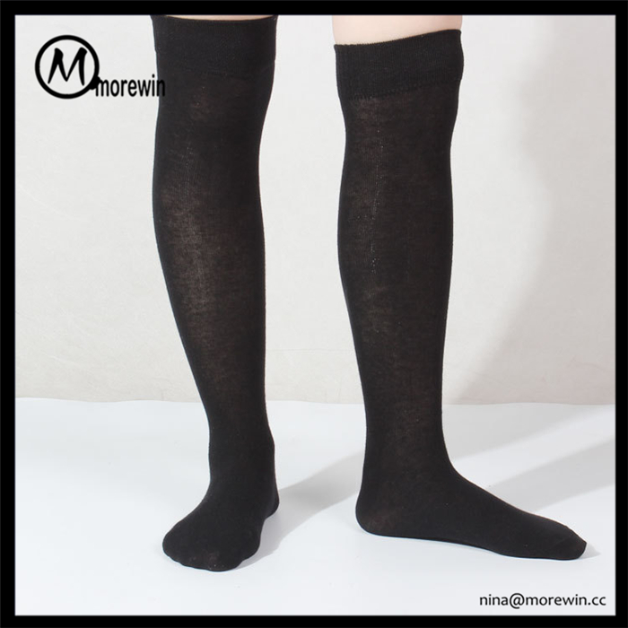 Morewin Brand Soild Color Knee High Socks For Man