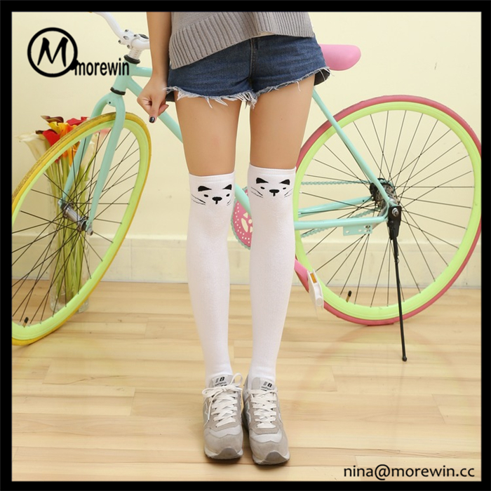 Morewin Brand Cat Long Socks Stockings For Women